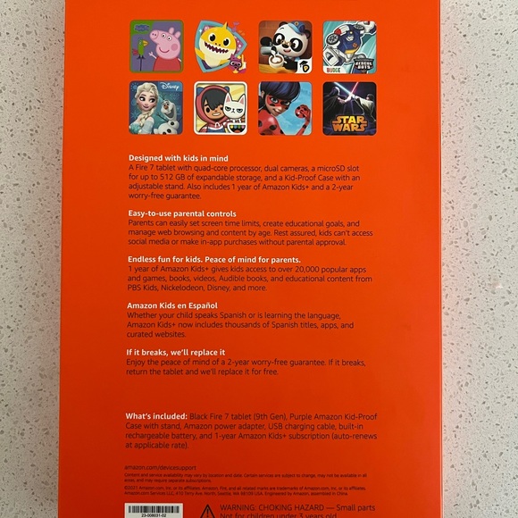 Brand new Amazon Fire 7 kids tablet : OPEN TO OFFERS!